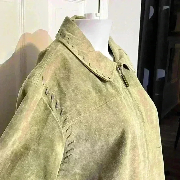 Vintage Quacker Factory Harvest Zip Halloween Pumpkin Leather Jacket Womens 1X - Picture 12 of 15